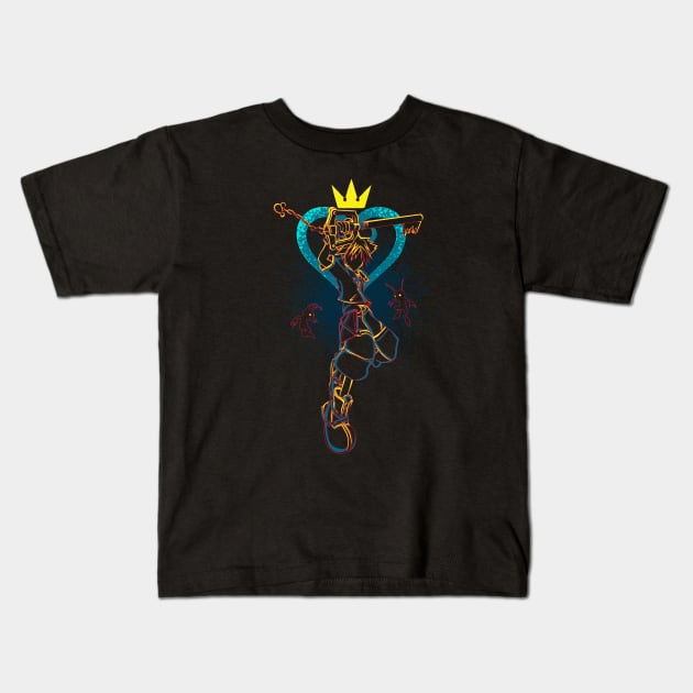 Shadow of hearts Kids T-Shirt by Donnie